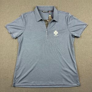 Travis Mathew Shirt Top Women's XL Blue Polo‎ Golf Idaho Medical NWT